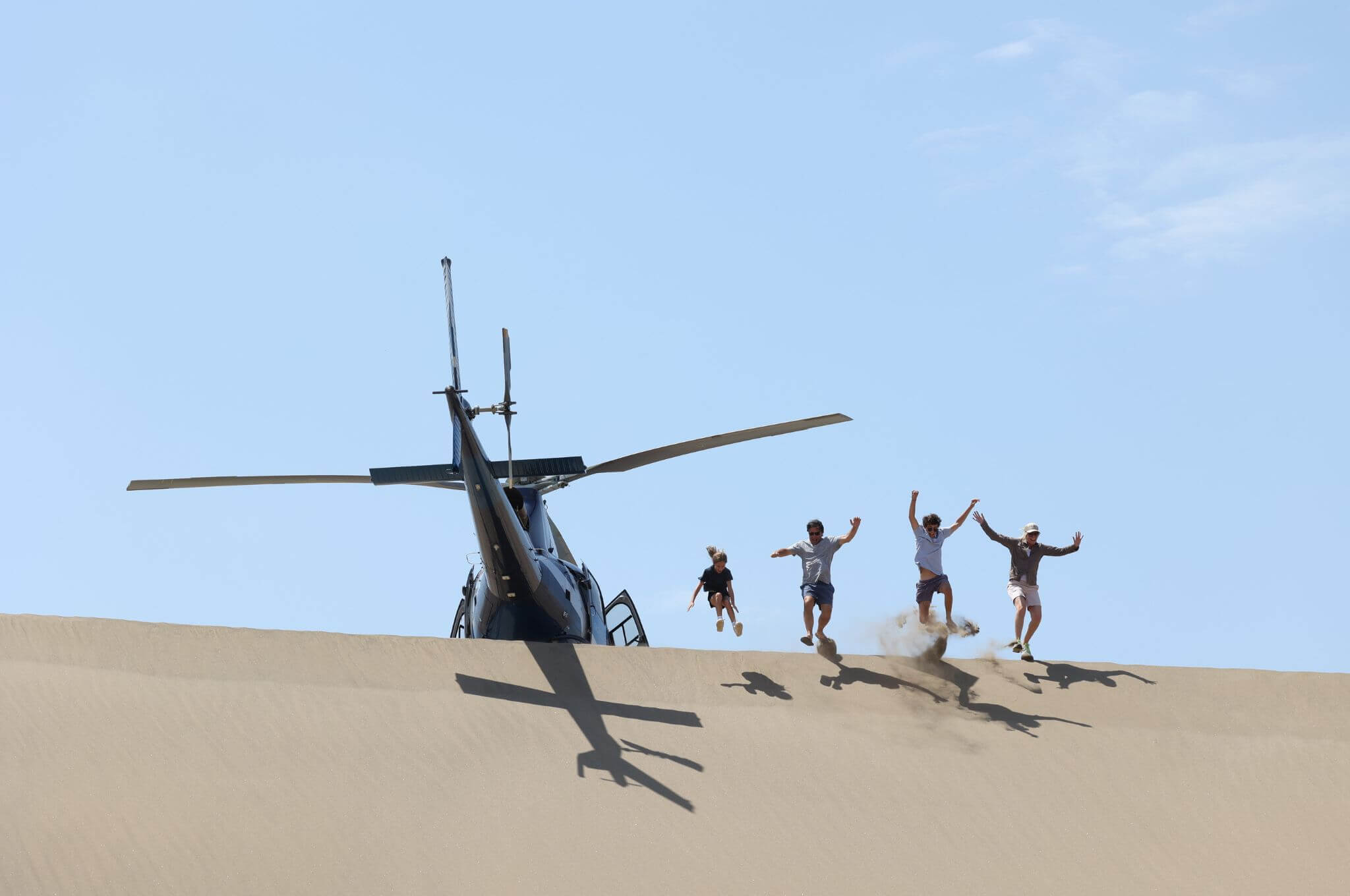 Pit stop in Suguta Valley to play in the vast sand dunes. © Sean Darnborough