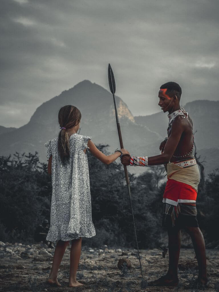 Spear throwing: A vital skill in the Samburu community. © Sean Darnborough