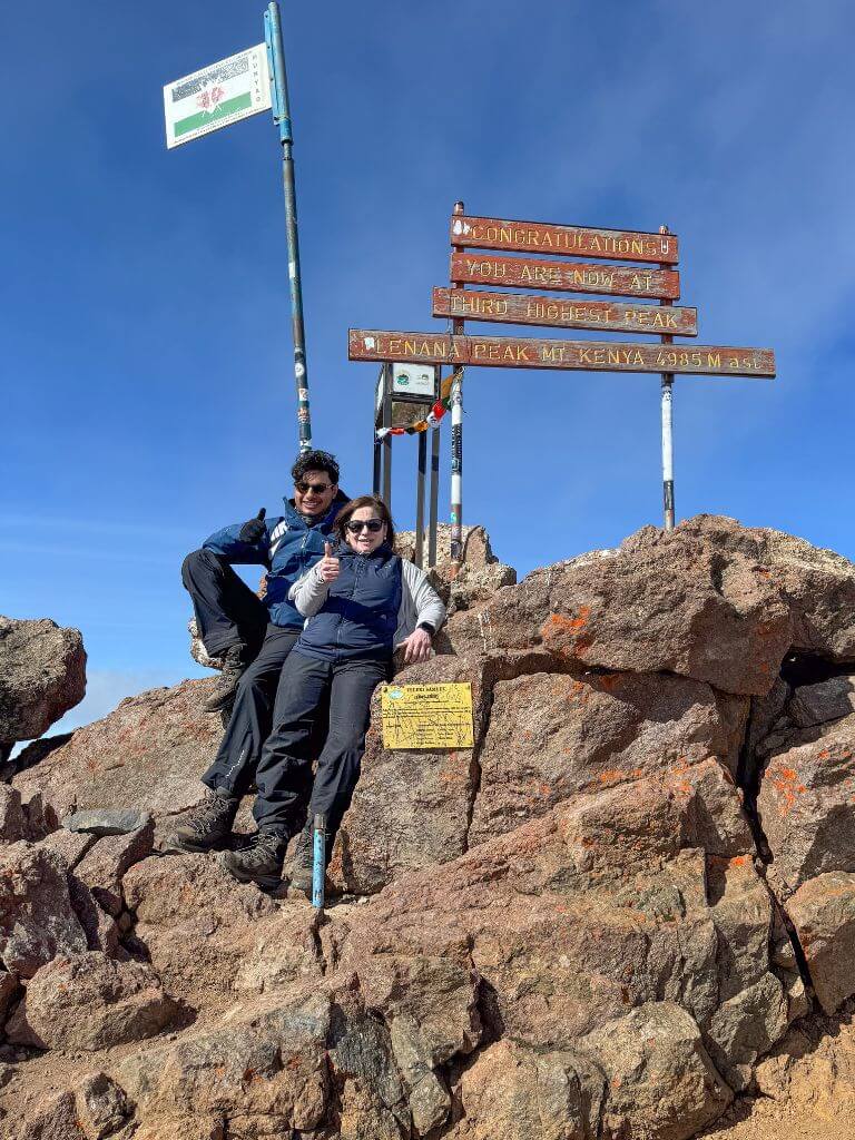 Happy guests reaching Lenana peak! © Ollie Outram